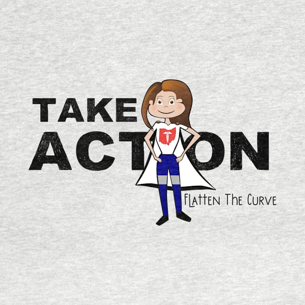 Take Action Dr. Acton Superhero Flatten the Curve Gift by gillys